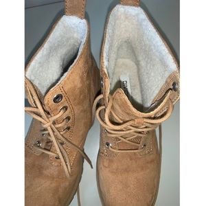 H&M tan - suede - lace up - ankle boots